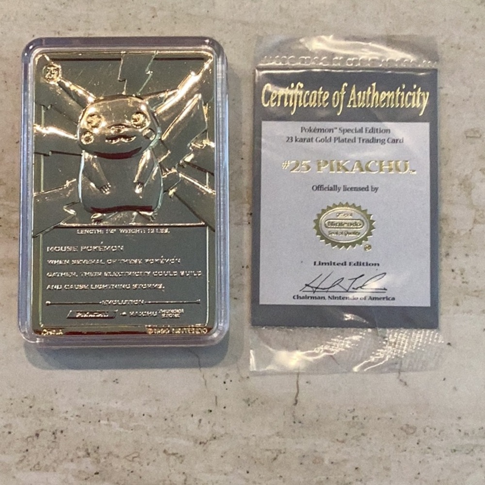1999 Pokemon 23K Gold Plated Cards Burger King Charizard Card Complete Set Of 6 - Picture 13 of 16
